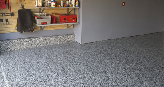 epoxy flake garage floor